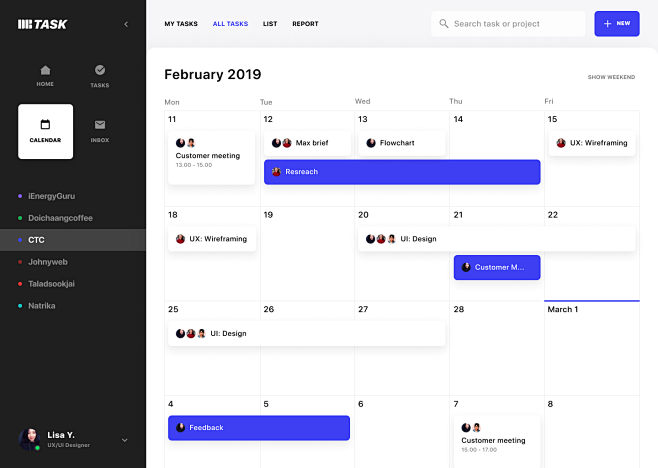 Dbtask calendar
