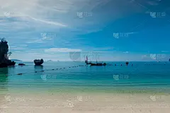 地形,船,海洋,泰国,蓝色,传统,天空,沙子,沙洲,岩层