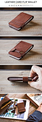 LEATHER CARD FLIP WALLET www.cocuan.com: 