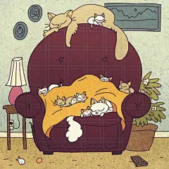 豹纹猫插画_百度图片搜索