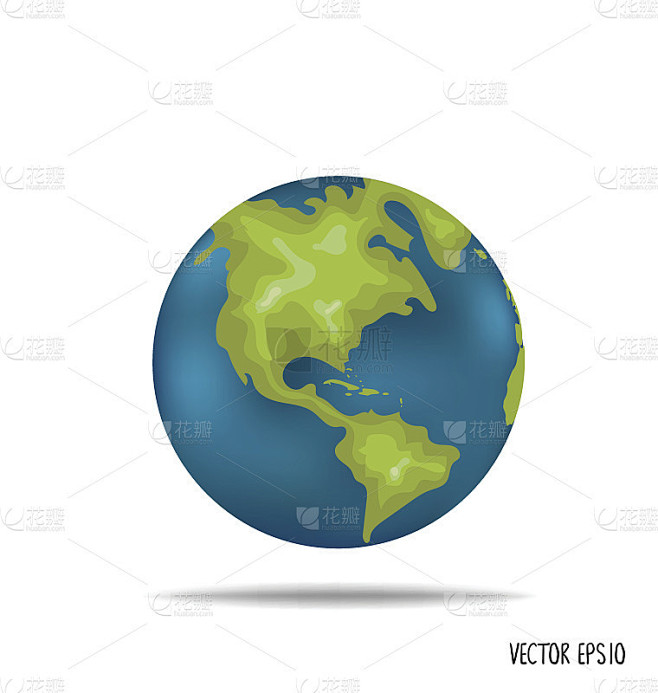 地球。矢量插图。