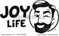 bearded hipster logo enjoy life