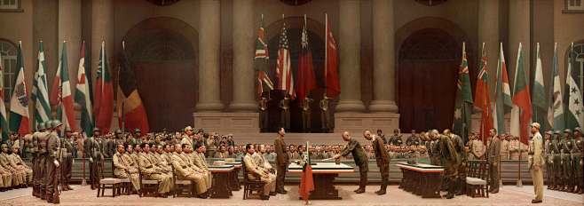 陈坚-日本投降图-公元1949年9月9日...
