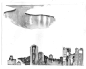 animation  watercolour motion design city black White monochrome watercolor ILLUSTRATION  Urban