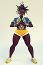 Yellow Shorts, Sylvain Decaux (Urbanmelon) : Calling this done. It took waaay too long because of the hair and also because this was supposed to just be a bust and I kept tacking things on, but I learned a lot about the hellish world of 3D hair systems.

