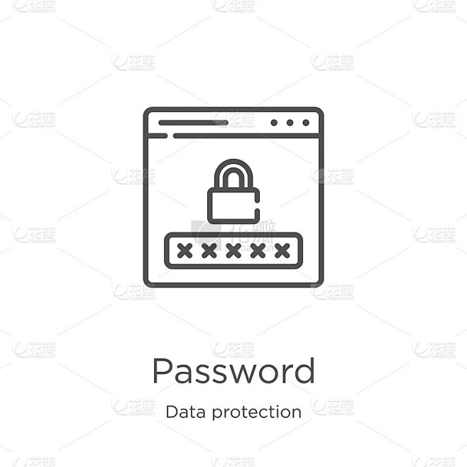 password icon vector from data protection collecti素材-花瓣网