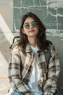 拖着行李箱去出行