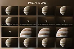 95款高清科幻木星太空宇宙行星球观测天文海报背景图片设计素材下载_颜格视觉