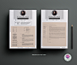 Modern resume template : This elegant and professional resume will help you get noticed! The package includes a resume sample, cover letter and references example in a pretty chic theme. This template is easy to change colours, layout and fonts to suit yo