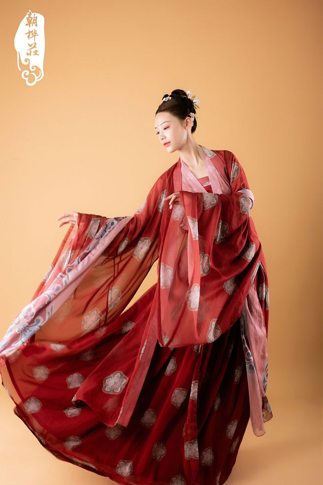 【朝桦莊】【大袖】唐风复原团花纹样汉服 ...