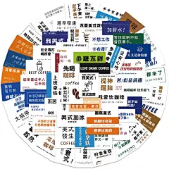 网红奶茶咖啡杯卡通文字贴纸可爱表情包不干胶防水贴纸标签定制-淘宝网