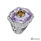 紫水晶戒指
　　卡地亚高级珠宝Sortilègede Cartier系列戒指：铂金，紫水晶，棕色钻石。