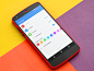 Settings page for material design