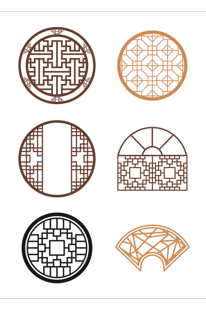 中国古典窗户花纹素材素材