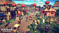 游戏美术素材 Unity3d日式卡通角色场景 建筑山川河流植物 3D模型-淘宝网