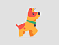 Walking dog character design game art game design animal dog animation illustration artua