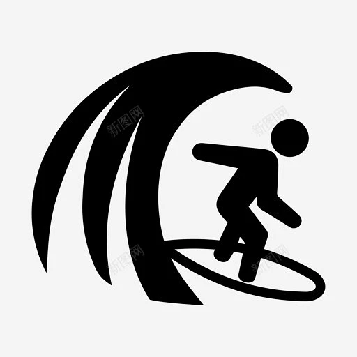 冲浪板冲浪水上运动图标高清素材 页面网页 平面电商 创意素材 png素材-花瓣网