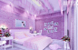 粉紫色铺就高贵优雅浪漫新婚房