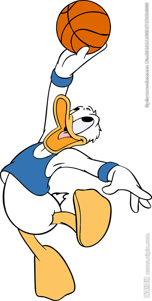 唐老鸭投篮卡通图库