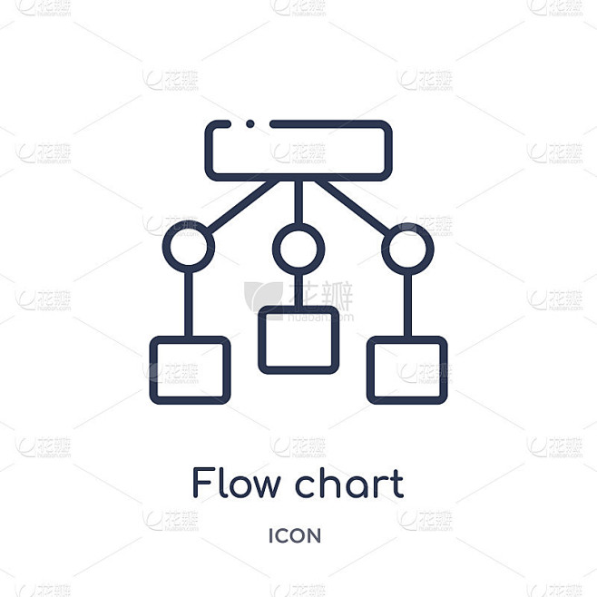 Linear flow chart icon from Business and analytics