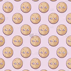 图案新鲜可口的饼干卡哇伊风格