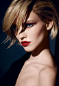 Dior迪奥化妆品2014秋季“战役”-俄罗斯莎莎卢斯模特，美红的嘴唇和烟熏眼影，尽展奢华魅力封面大图