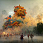 舞狮，中国风，氛围感，节日