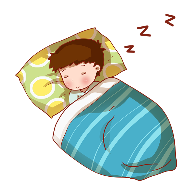 睡觉做梦的小男孩