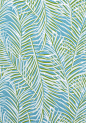 W80563 : WEST PALM WOVEN, Kiwi on Spa Blue, W80563, Collection Oasis from Thibaut