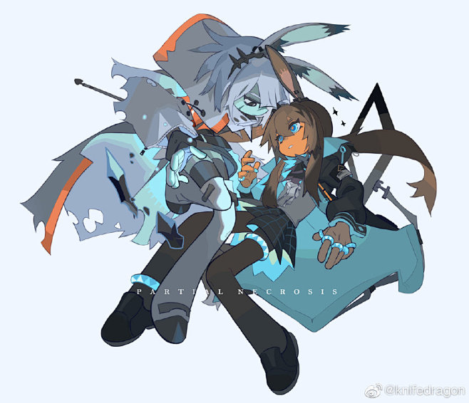 #明日方舟# 黑兔子白兔子 来自knifedragon - 微博