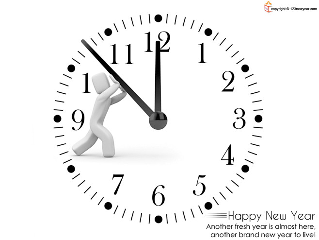 Happy New Year Clock