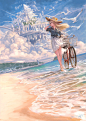 日本插画师——よー清水@8/11西Ｐ23b的作品分享
充满幻想的场景绘画