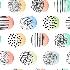 手绘抽象涂鸦花纹图案矢量图设计素材