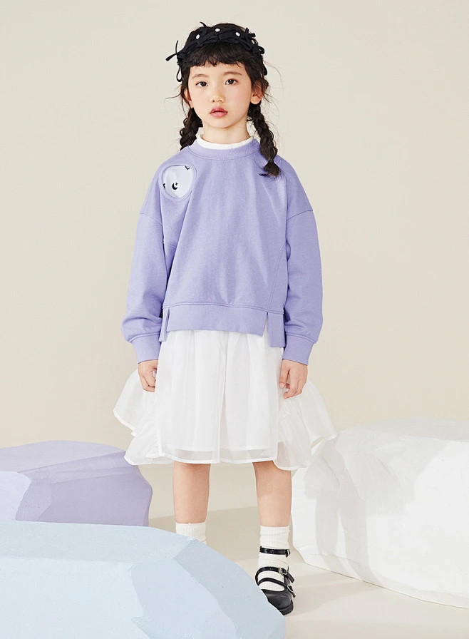 gxgkids童装儿童卫衣纯棉女童卫衣全棉21秋新品长袖上衣宝宝卫衣-tmall.com天猫-花瓣网