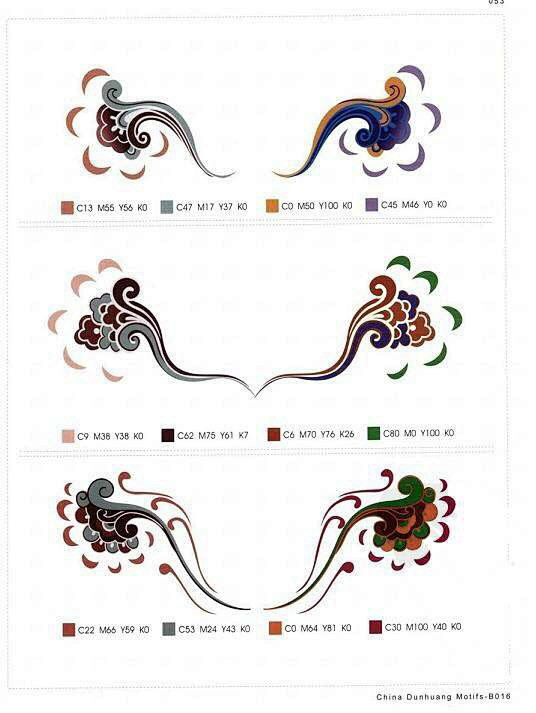 中国传统敦煌图案与配色！