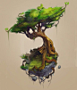 Floaty Tree, Max Gon on ArtStation at http://www.artstation.com/artwork/floaty-tree: 