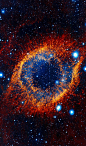 n-a-s-a:

This object, called the Helix nebula, lies 650 light-years away in the constellation of Aquarius. Also known by the catalog number NGC 7293, it is a typical example of a class of objects called planetary nebulae. Discovered in the 18th century, 