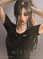 General 1000x1364 Nixeu digital art digital painting artwork black clothing women necklace ponytail Nike