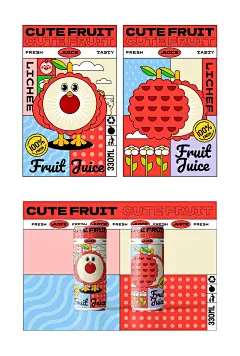 水果快消品饮料包装插画-古田路9号-品牌创意/版权保护平台