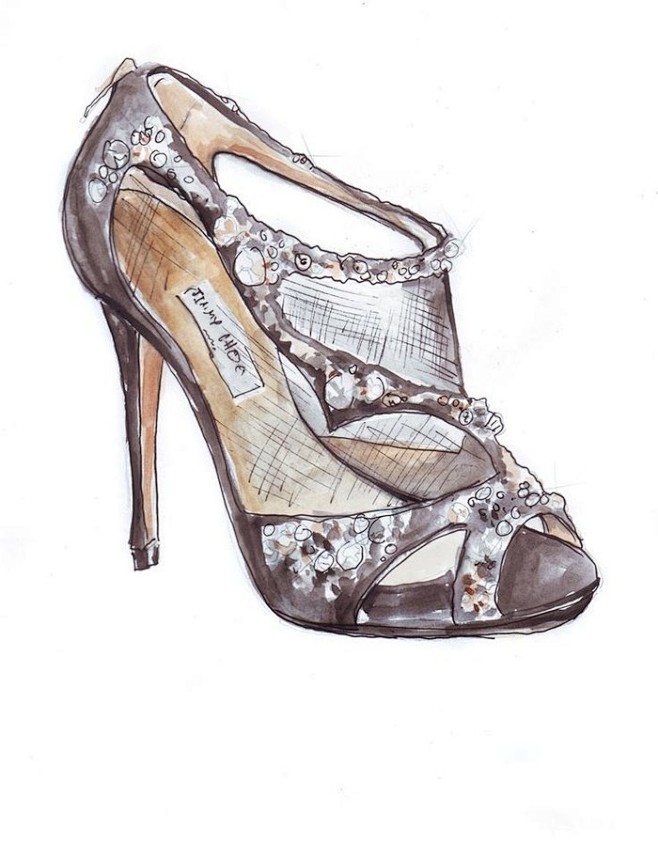 jimmy choo shoe illu...