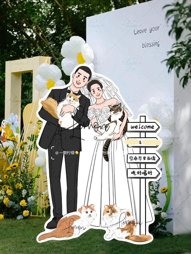 不知不觉就画了几百张客单啦～婚礼手绘分享