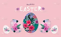 Happy easter  greeting card,