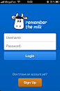 Remember The Milk UI 登录注册 (Login & Register)