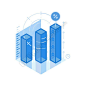 stock market line illustration