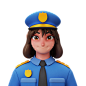 女警察3D插画