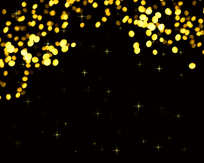 Gold Bokeh Overlay b...