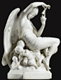 Émile-André Boisseau | FRENCH 1842-1923. LA CRÉPUSCULE - white marble 62cm.:
