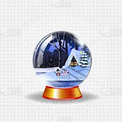 雪花球,雪,夜晚,冬天,地形,水晶,可爱的,华丽的,飘然,问候