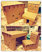 PAPER PANDA 儿童桌椅套装幼儿园游戏家具纸玩具书桌靠背椅子凳子-淘宝网