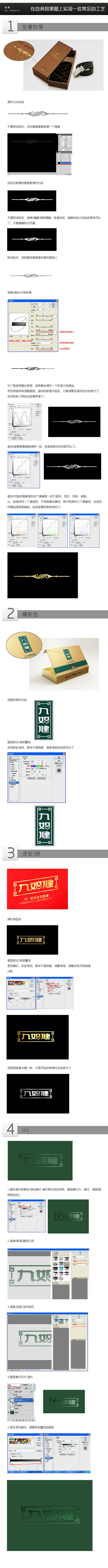 包装上常用的工艺效果图 设计